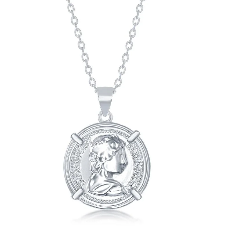 Sterling Silver Queen Elizabeth Coin Necklace