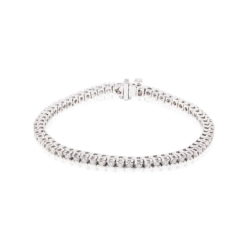 14K WHITE GOLD PRONG-SET DIAMOND TENNIS BRACELET - 2.00CTW