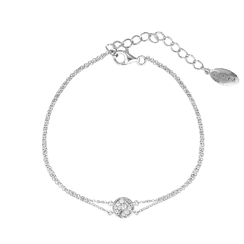 Sterling Silver Georgini Zirconia Mosaic Bracelet