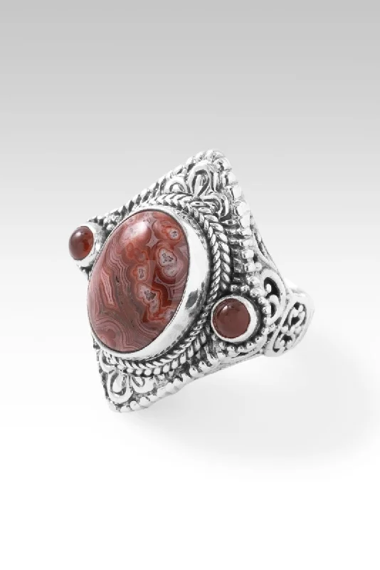 Noble Courage Ring™ in Laguna Lace Agate