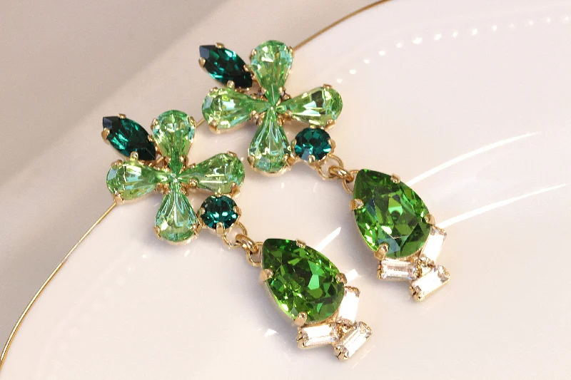 BRIDAL GREEN EARRINGS