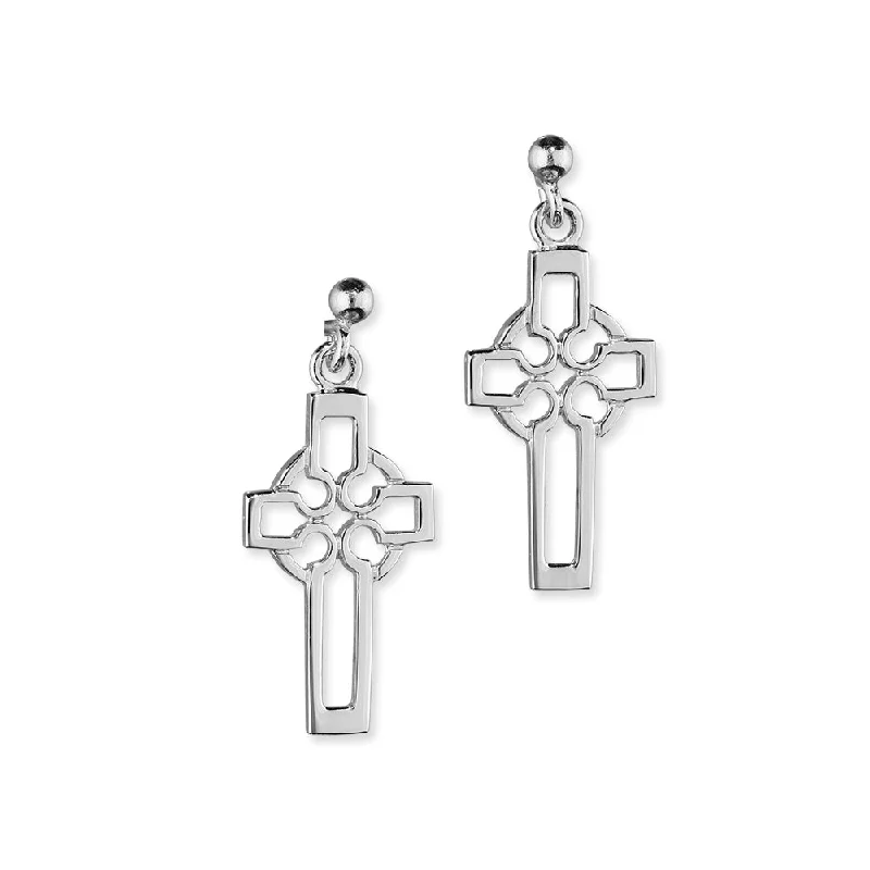 Crosses Silver Earrings E180