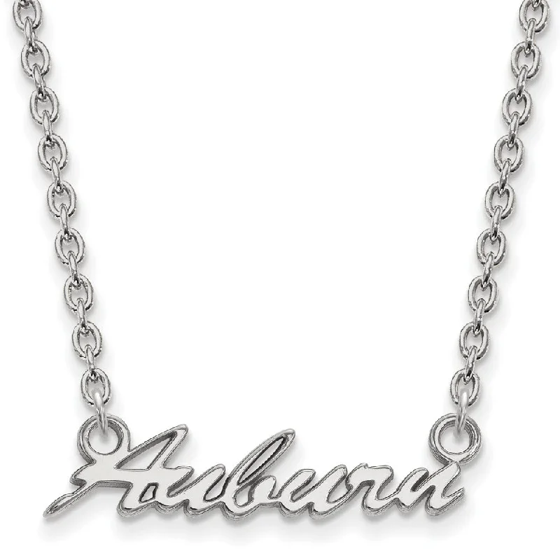 Sterling Silver Auburn U Medium 'Auburn' Pendant Necklace