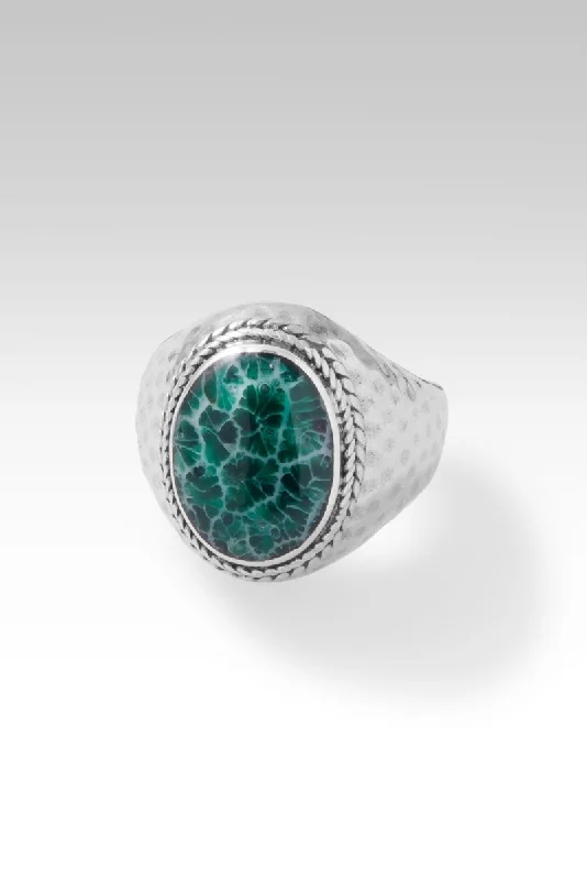 Light of My Presence Ring™ in Forest Green Indonesian Coral