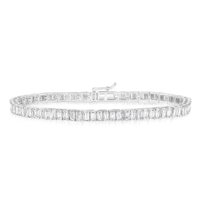 Luminesce Lab Grown 10ct White Gold Fancy Bracelet in 2 Carat Diamond