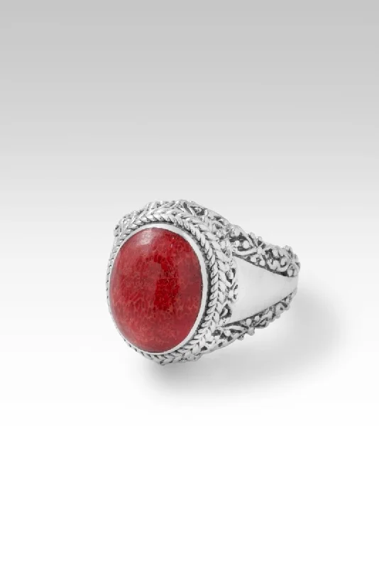 Journey of Enlightenment Ring™ in Red Sponge Coral