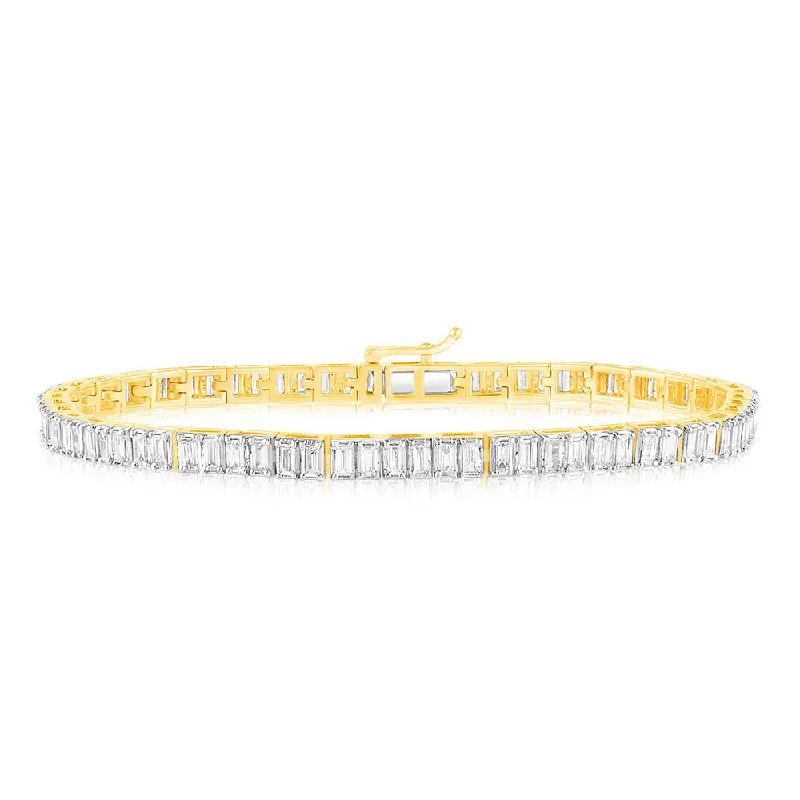 Luminesce Lab Grown 10ct Yellow Gold Fancy Bracelet in 2 Carat Diamond