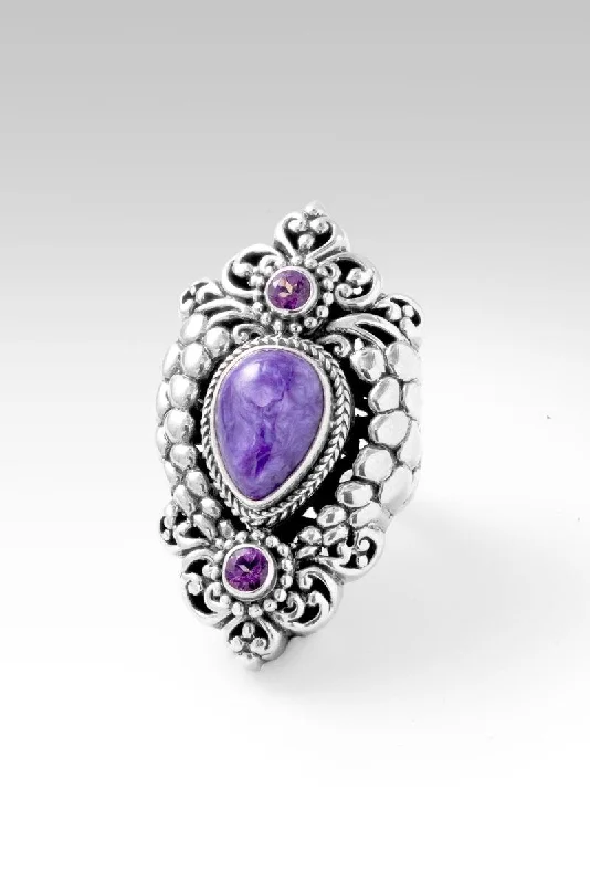 Goodness Follows Me Ring™ in Charoite