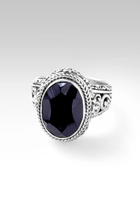 Bring About Peace Ring™ in Black Spinel