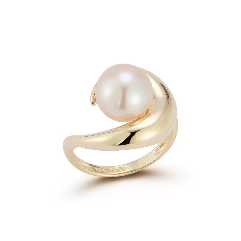 14kt Pearl Curl Ring