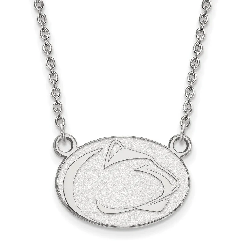 Sterling Silver Penn State Small Logo Pendant Necklace