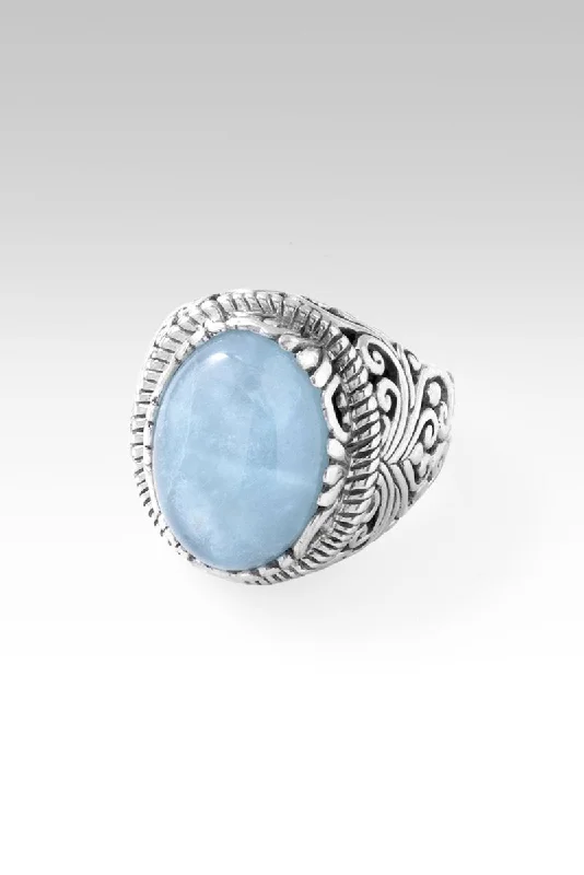 Great is Faithfulness Ring™ in Aquamarine