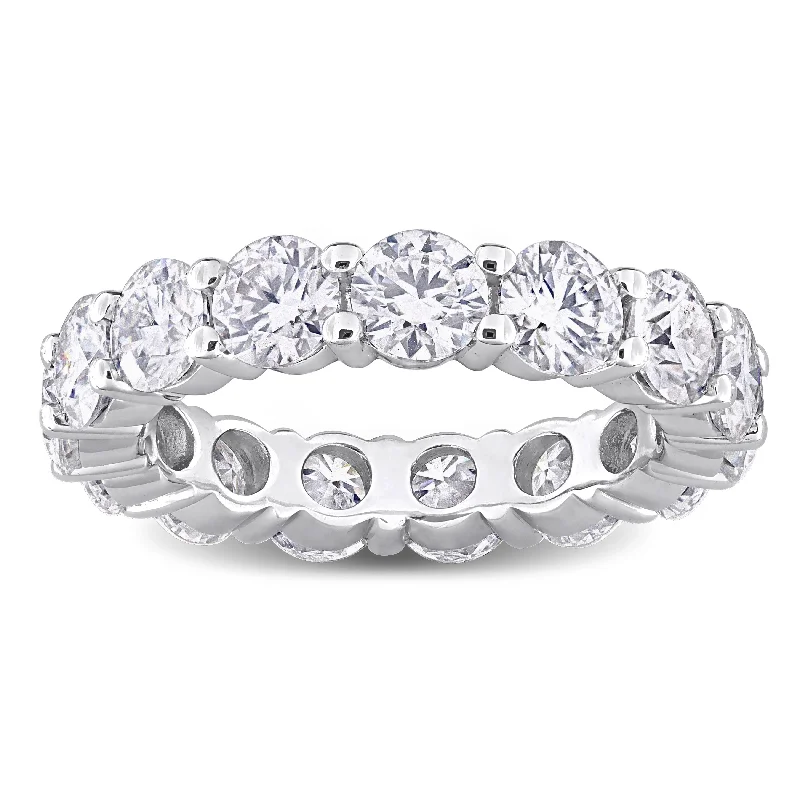 Miadora 5 1/2ct DEW Created Moissanite Eternity Ring in Sterling Silver