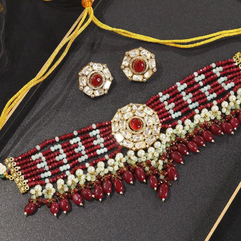 Elegant Kundan Necklace for Bridal Wear with Intricate Detailing and Design Perfect for Traditional Indian Weddings