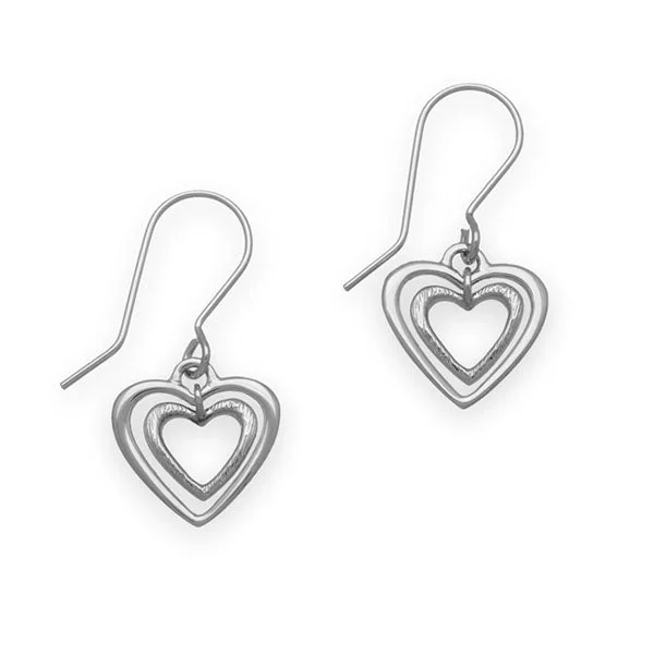 Hearts Silver Earrings E1494