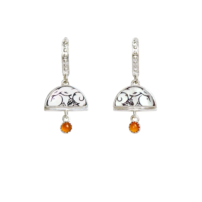 BOMBELLI . BABY . Half Moon Jewel Drop Earrings