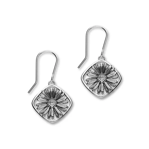 September Birth Flower Silver Earrings E1867