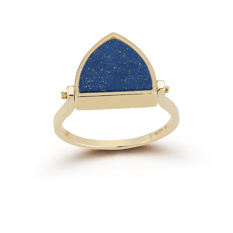 14kt Lapis Flip Ring