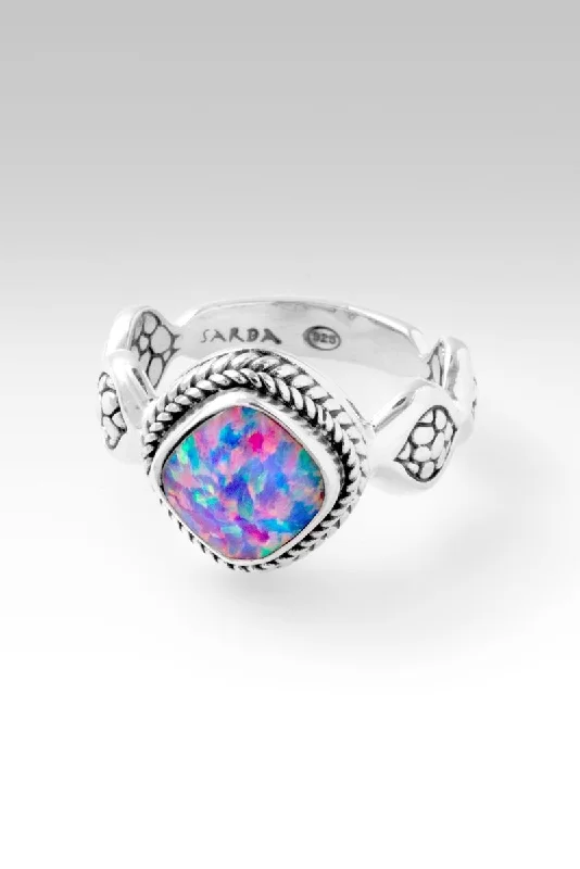 Lasting Change Ring II™ in Multi Lavender Simulated Opal