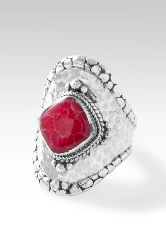 Joyful Ring™ in Red Indonesian Coral