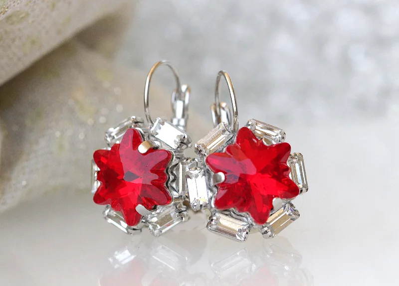 RUBY RED EARRINGS