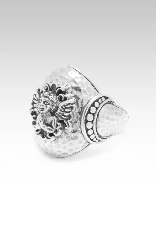 Help Through All Troubles Ring™ in Hammered