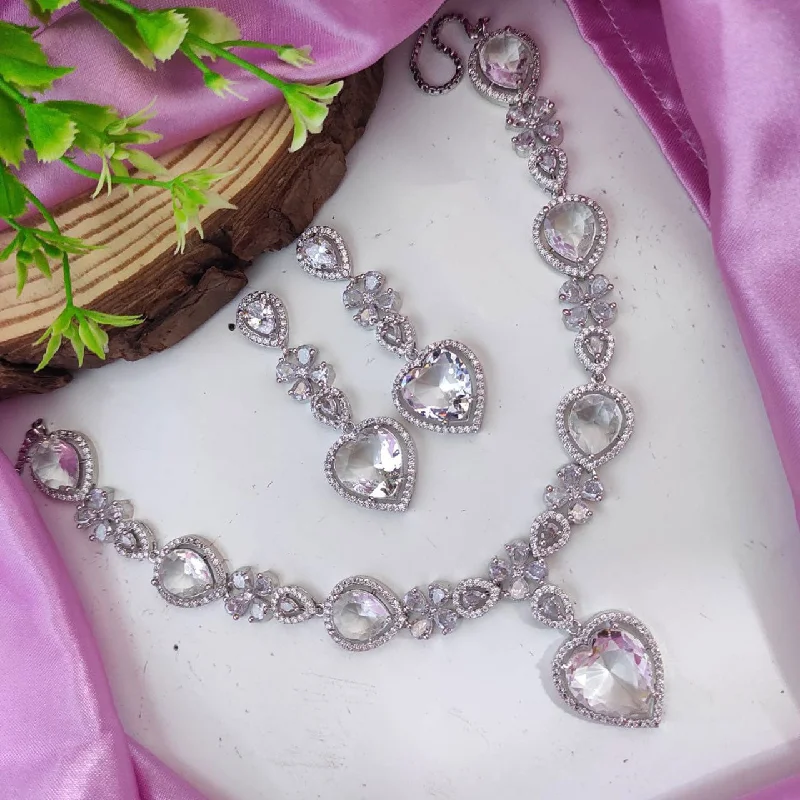 Bridal AD Necklace Set for Pakistani and Indian Weddings with Stunning CZ Stones