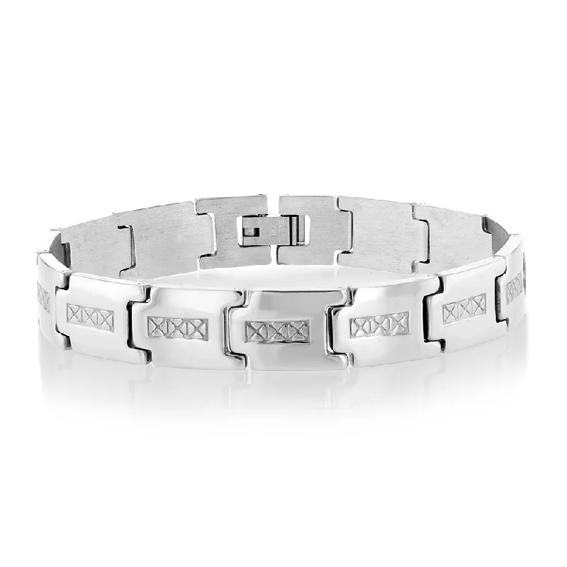 Stainless Steel Fancy Patterned 20.3cm Bracelet