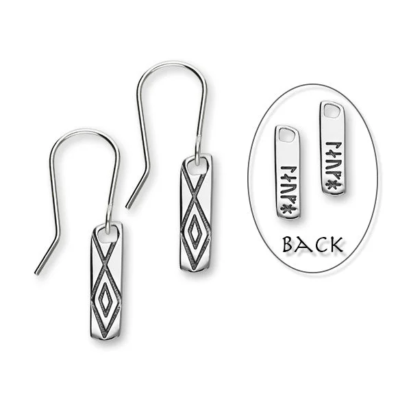 Live, Laugh, Love Sterling Silver Laugh Drop Earrings, E1900