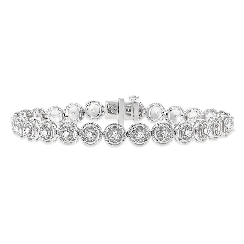 Luminesce Lab Grown 1/2 Carat Diamond in Sterling Silver Tennis Bracelet 18.4cm Length