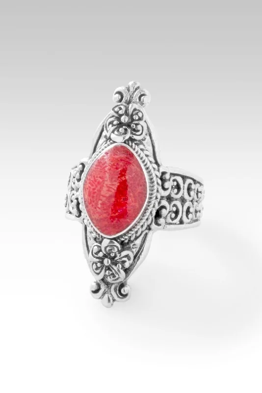 Journey of Faith Ring™ in Red Sponge Coral