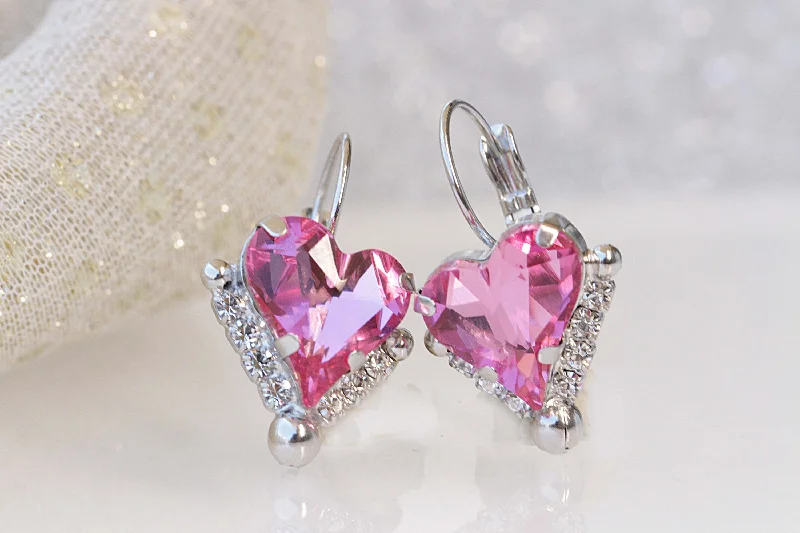 HEART PINK EARRINGS