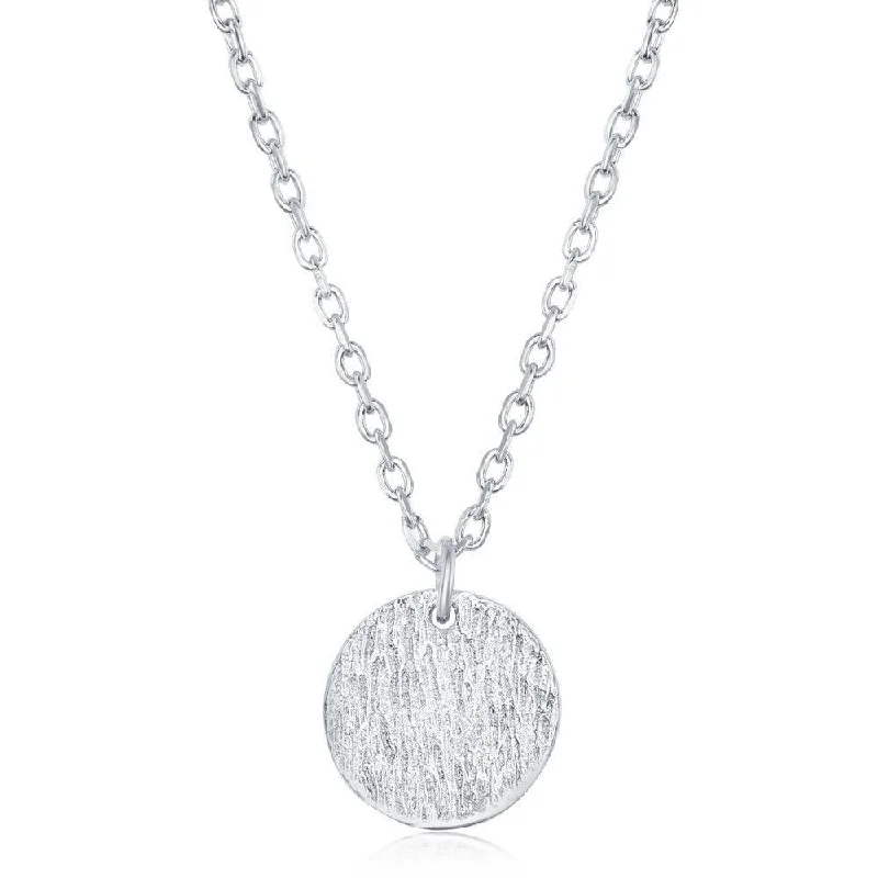 Sterling Silver Disc Design Necklace