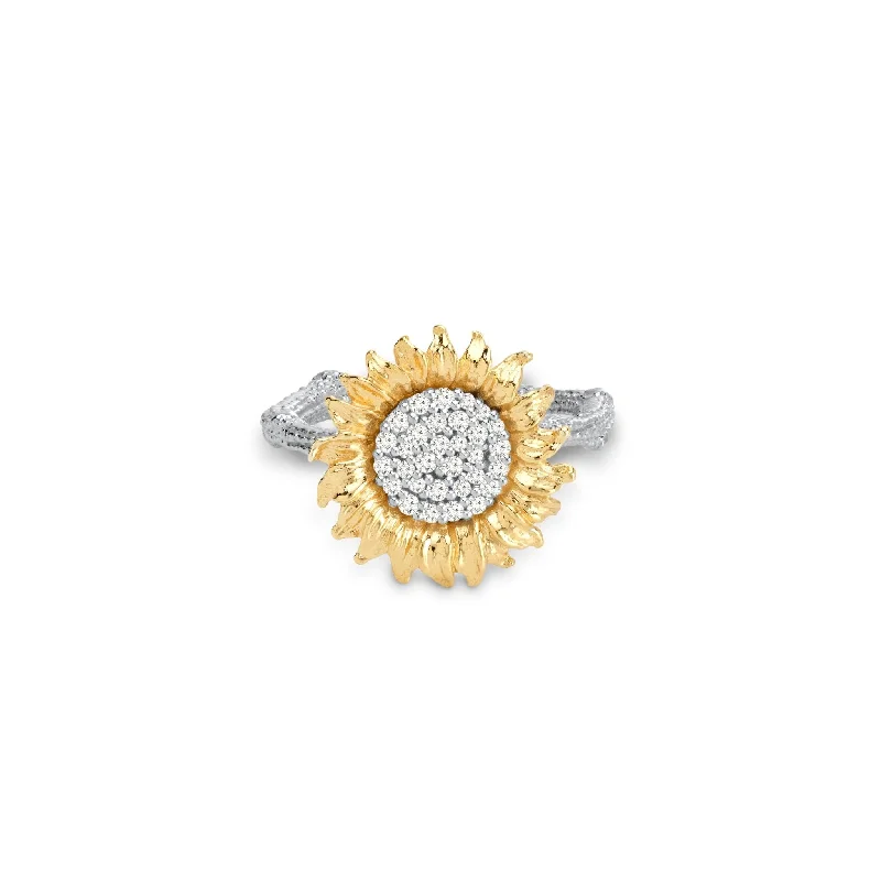 Vincent 15mm Ring with Diamonds - White Diamonds