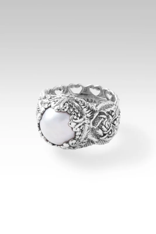 Rejoice and Blossom Ring™ in White Mabe Pearl