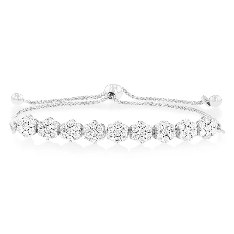 Luminesce Lab Grown 63 Brilliant Cut Diamonds Bracelet in Sterling Silver