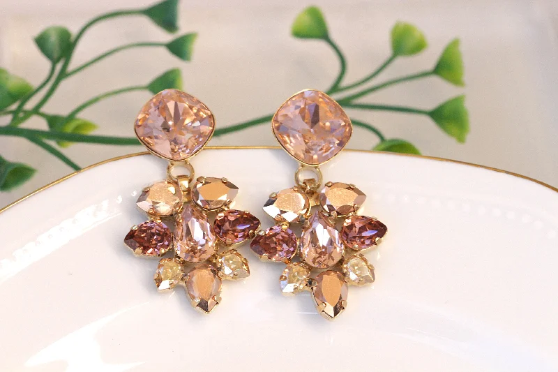 BLUSH BRIDESMAID EARRINGS