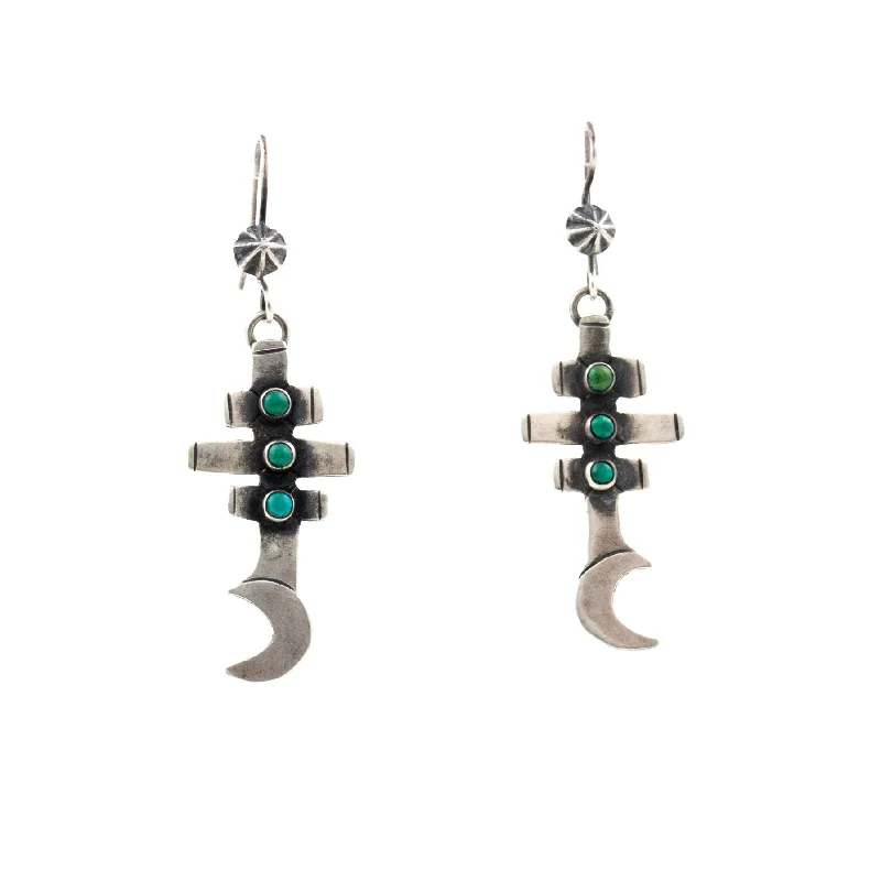 Contemporary Snake Eye Navajo Earrings