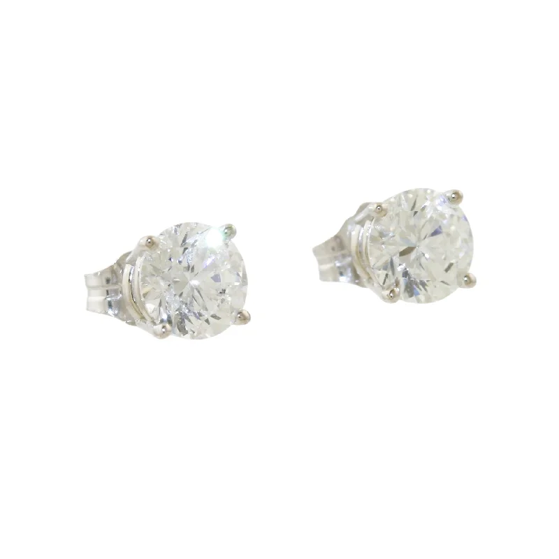 14k White Gold x 7mm Round 1.50 ct Lab Diamond Studs