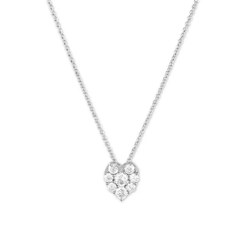 Sterling Silver Small Heart CZ Necklace