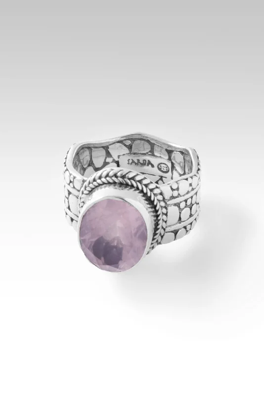 Faithful Servant Ring™ in Cloud Pink Rose Quartz