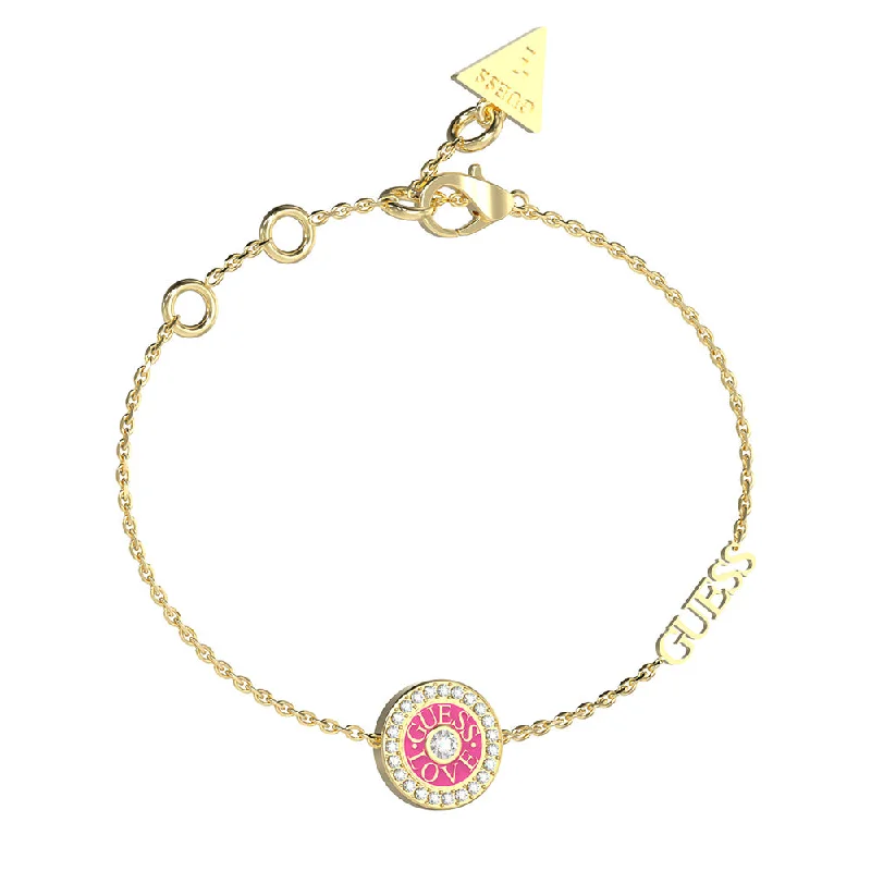 Guess Gold-Plated Stainless-Steel Fuchsia Love Mini Bracelet