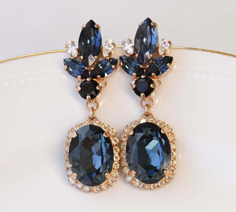 NAVY BLUE EARRINGS