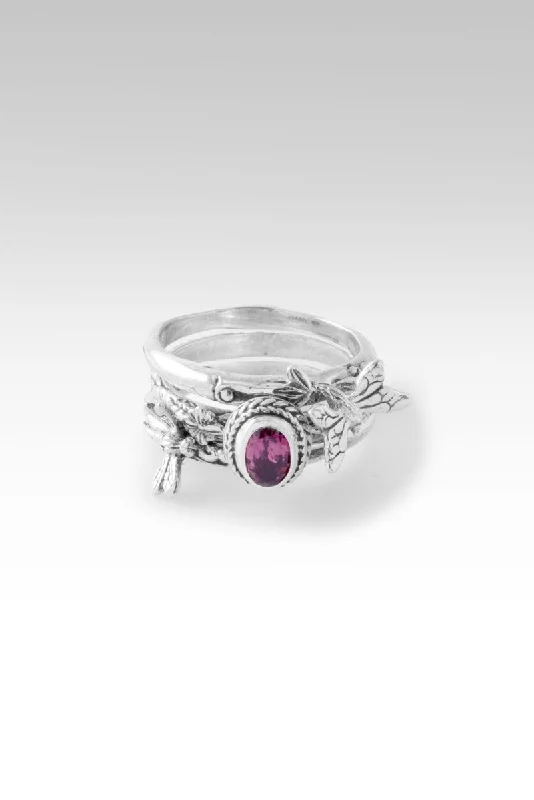 Transformative Beauty Ring Set of 3™ in Purple Tourmaline