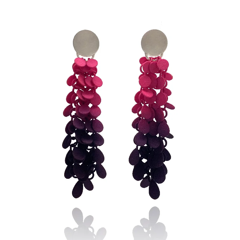 Purple and Pink Gradient Dangle Earrings