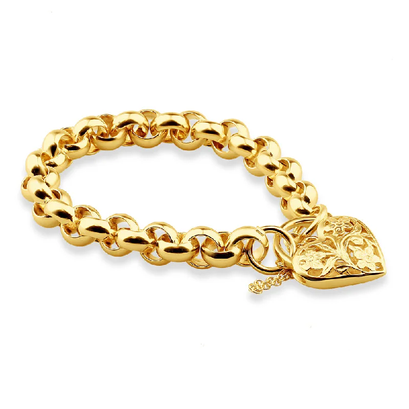 9ct Yellow Gold Copper Filled Belcher Bracelet